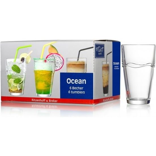 Pohárik na vodu 6ks Ocean 370ml