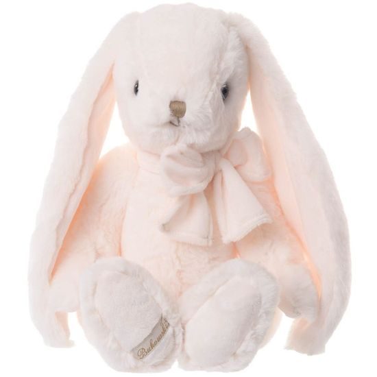 Plyšový zajíček Archie s mašlí růžový 1ks, 40 cm