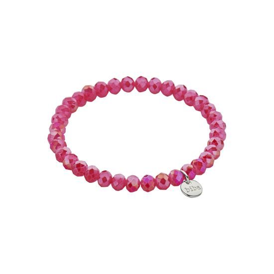 Náramok so sklenenými kryštálmi červený 4-8mm 1ks, 18 cm