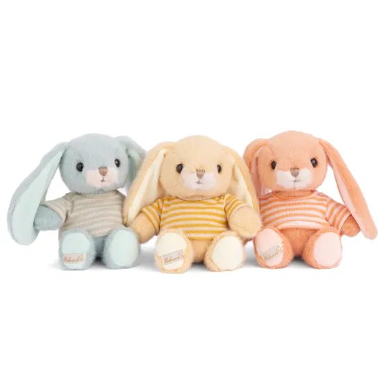 Plyšový zajíček v triku Bouncy Bunny oranžový, 15 cm