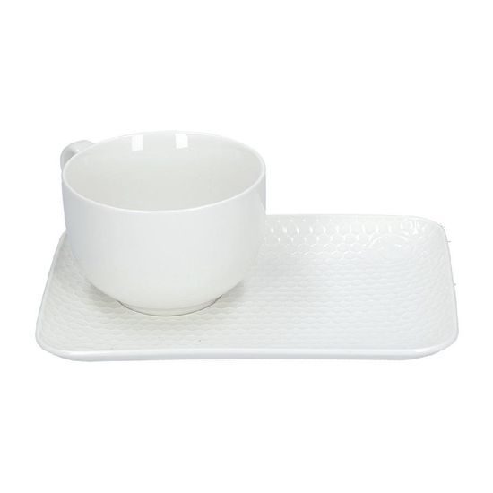 Snídaňová sada šálek s podnosem Aperegina 300 ml, La Porcellana Bianca