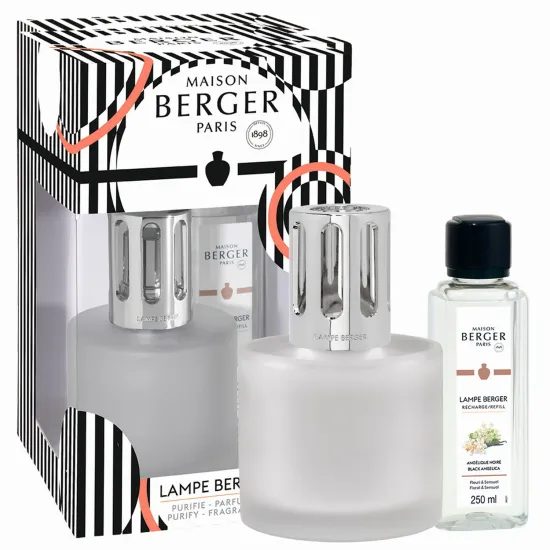 Maison Berger Paris - Katalytická lampa Illusion mléčná + Černá Angelika 250ml