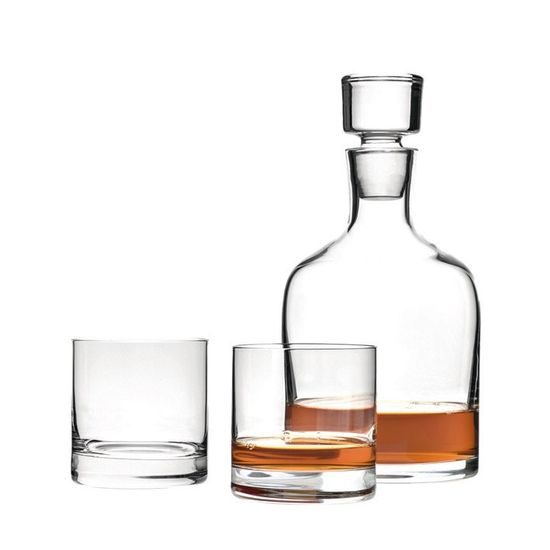 Karafa + 2 skleničky na whisky set/3ks