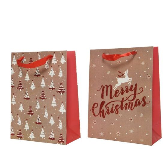 Vánoční dárková taška, 8x18x24 cm