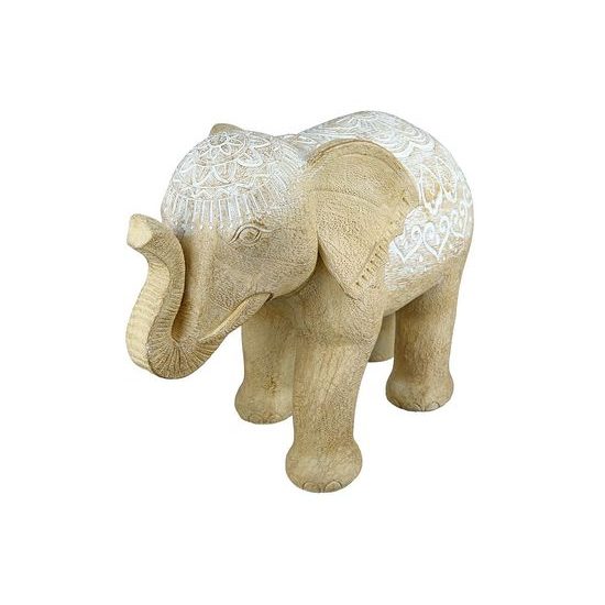 Dekorácia slon Moranni prírodný, 16x24x25 cm
