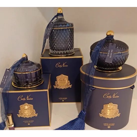 Côte Noire - Art Deco svíčka Navy & Gold, Eau de Vie