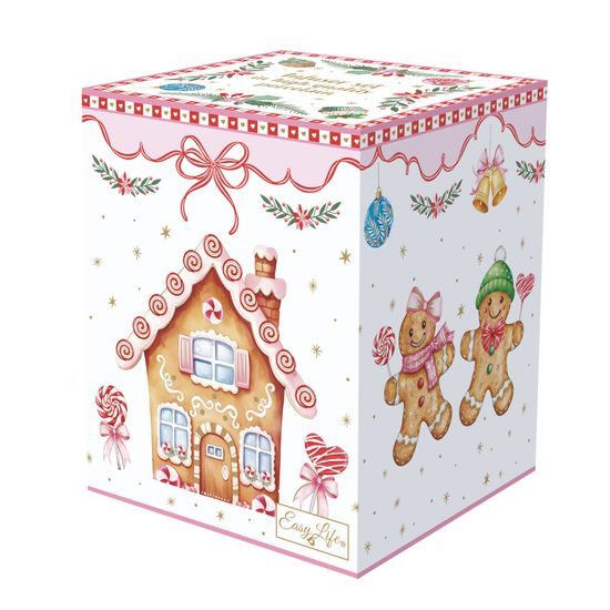 Vianočný hrnček so sitkom a viečkom na čaj Sweet Christmas 350 ml, Easy Life