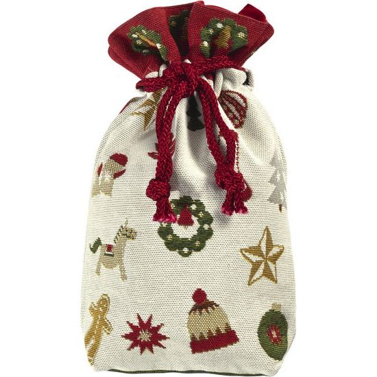 Vánoční gobelínový pytlík X-mas Wonders 20x30 cm, Sander