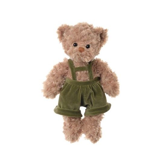 Plyšový medvedík Alfred v zelených šortkách, 35 cm