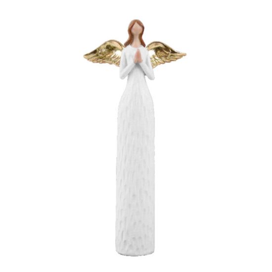 Anděl Anna se zlatými křídly, 22x10x3 cm