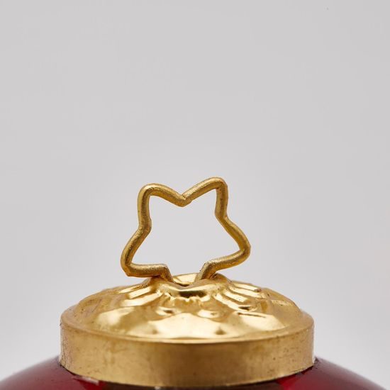 Vonná svíčka ve tvaru vánoční ozdoby zlatá, 18 cm