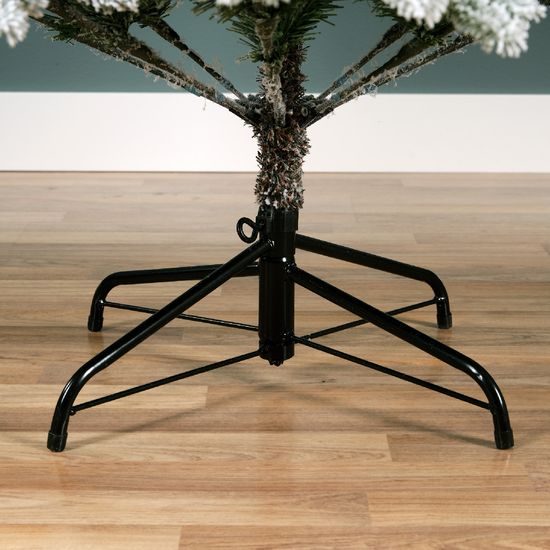 Vianočný umelý zasnežený stromček Allison borovica s kovovým stojanom, 112x180 cm