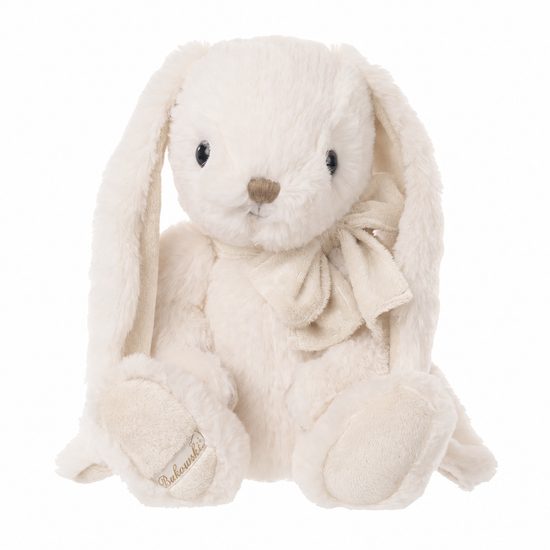 Plyšový zajíček Sweet Archie s mašlí na krku bílý, 40 cm