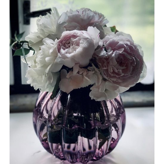 Křišťálová váza Maria šeřík, 23x12 cm