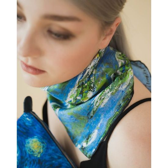 Hodvábna šatka Waterlilies 52x52cm, Claude Monet