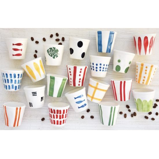 Porcelánová sada hrnků na espresso bez ucha 4ks Caffe Fantasia 60 ml Cirkus, Easy Life