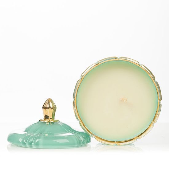 Côte Noire - Art Deco svíčka Tiffany Blue & Gold, Perská limetka