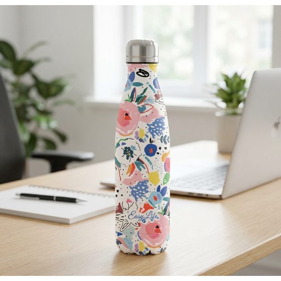 Nerezová termoska na vodu 500 ml Flower Garden – Easy Life
