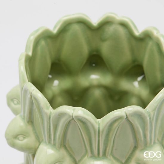 Keramická váza Easter Rabbit zelená, 32x16 cm