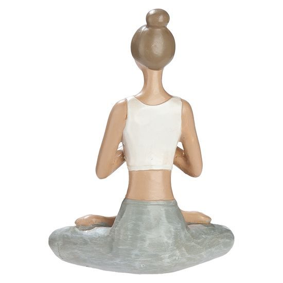 Dekorace figura žena jogínka Hannah, 6x10,5x14 cm