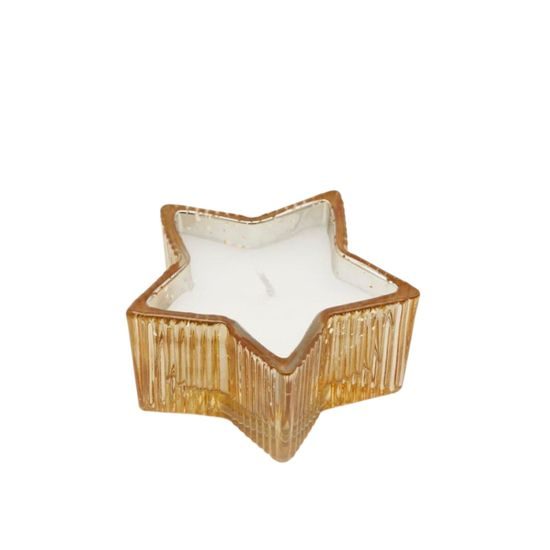 Vonná dekorativní svíčka hvězda zlatá, 8,5 x 4 cm