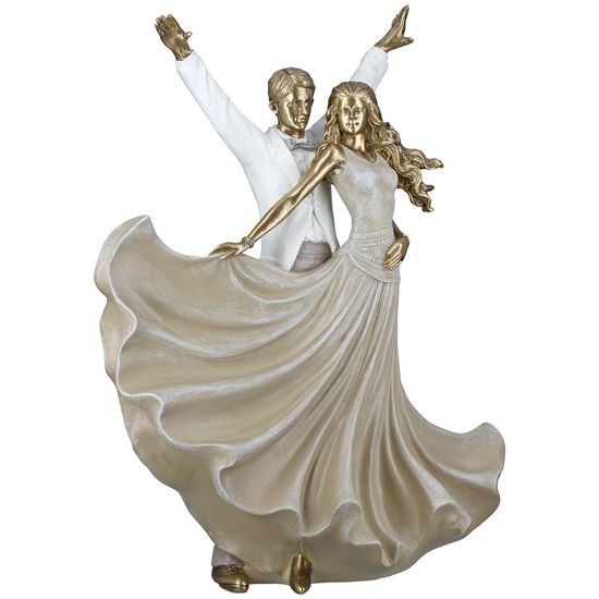 Dekorace taneční pár Salsa zlatý, 10,5x25,5x33,5 cm