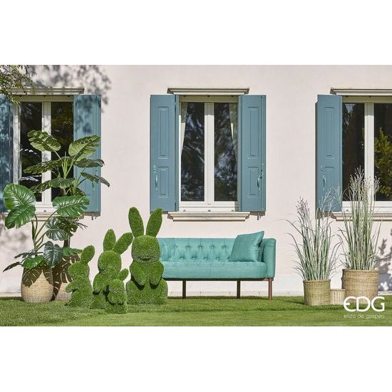 Velikonoční dekorace travnatý zajíc zelený, 70x35x27 cm