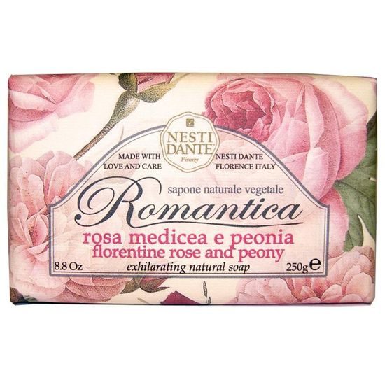 Nesti Dante - Prírodné mydlo Romantica Rose s pivóniou, 250g