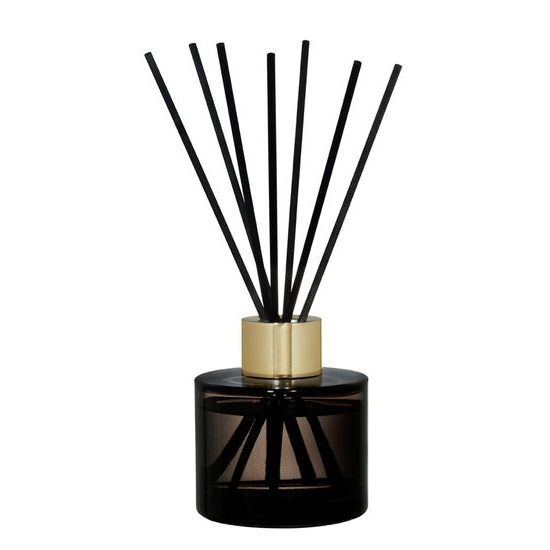 Maison Berger Paris dárková sada Duo Mini: aroma difuzér Black Crystal s náplní + svíčka, Jemné bílé pižmo