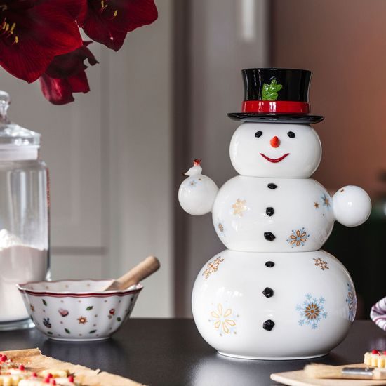 Christmas Toys Memory dekorace Sněhulák dóza 20,5x18x31 cm, Villeroy & Boch