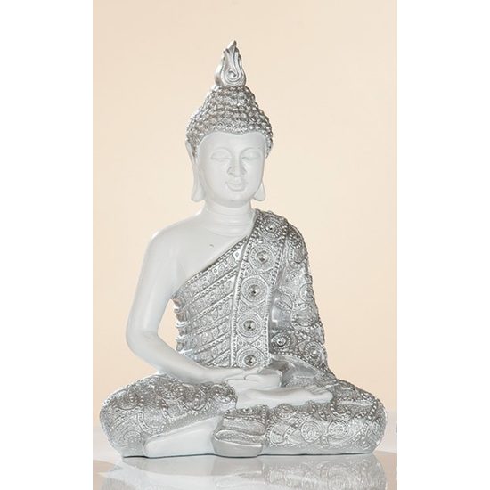 Postavička Buddha v striebornom rúchu