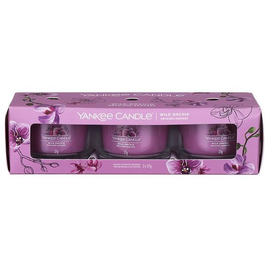 Yankee Candle - Sada votivních svíček plněných ve skle Wild Orchid