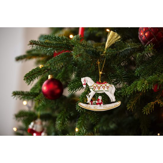 Christmas Classic Vánoční ozdoba houpací kůň 2025, 11x4x9 cm, Villeroy & Boch