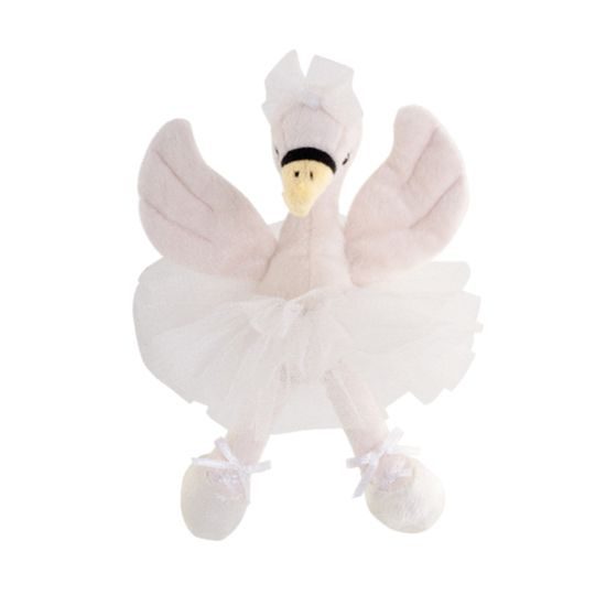 Plyšová labuť baletka White Odette biela, 25 cm
