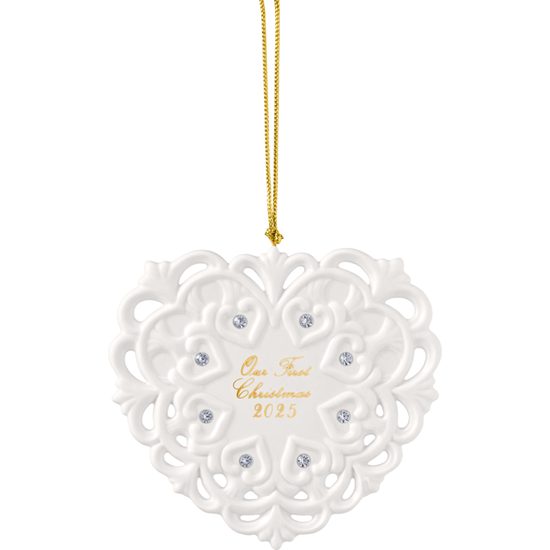 Christmas Classic Vánoční ozdoba srdce 2025, 10,5x9,5x0,7 cm, Villeroy & Boch