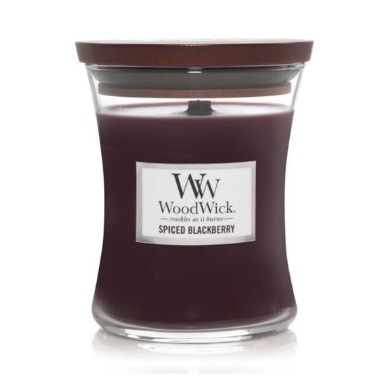 Woodwick Spiced Blackberry sviečka, váza stredná 275 g