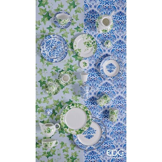 Porcelánový hrnek se sítkem a poklopem na čaj Royal Blue, 11x8 cm