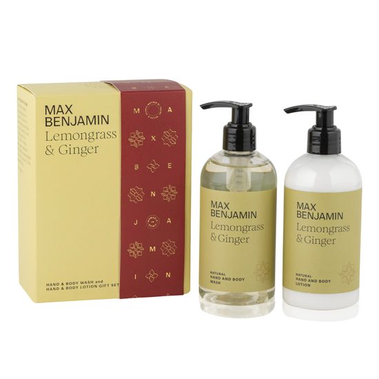 Max Benjamin - Darčeková sada tekuté mydlo a mlieko na ruky a telo Lemongrass & Ginger 2x300ml