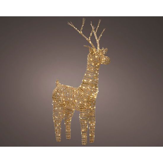 Vánoční venkovní dekorace sob s LED osvětlením, 24x60x104 cm