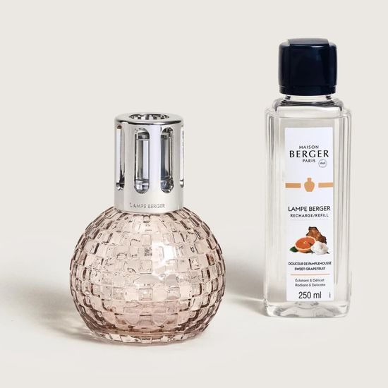 Maison Berger Paris - Dárková sada: Katalytická lampa Disco šedá + Ambrový prach, 250ml