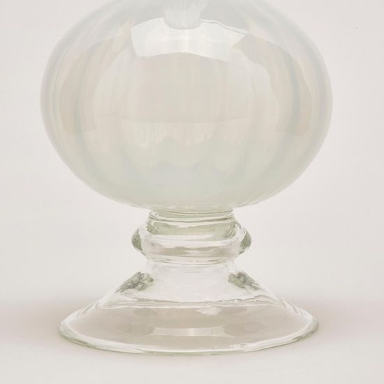Skleněná váza Collounge bílá, 41x16 cm