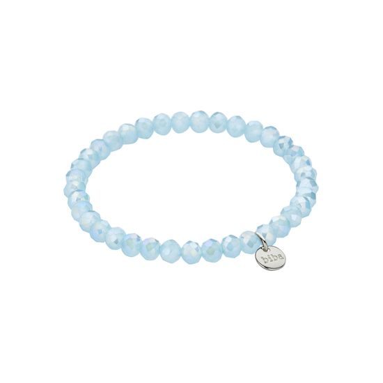 Náramek se skleněnými krystaly Baby modrý 3-8mm 1ks, 18 cm