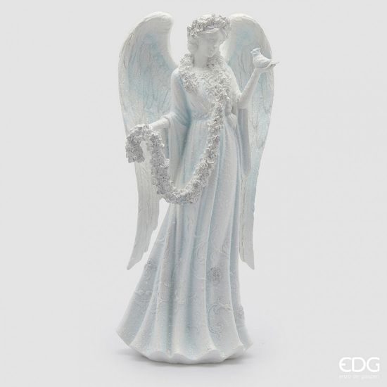 Vianočná dekorácia figúrka anjela s flitrami, 63x30x23 cm