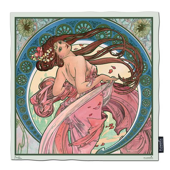 Hodvábna šatka Arts Dance 90x90cm, Alfons Mucha