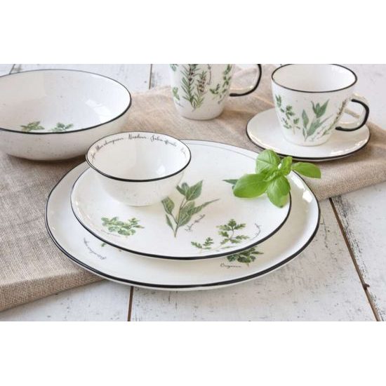 Porcelánový šálek s podšálkem Herbarium 250 ml, Easy Life