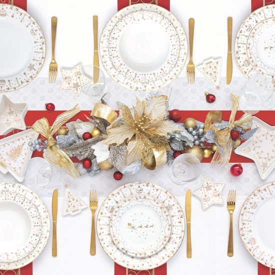 Vianočný porcelánový dezertný tanier Christmas Lights 19 cm, Easy Life