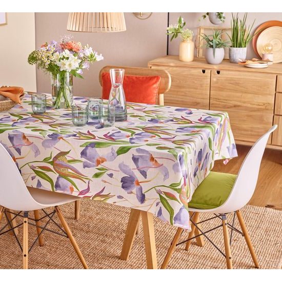 Ubrus na stůl Eliza krémový s květy 120x120cm, Sander