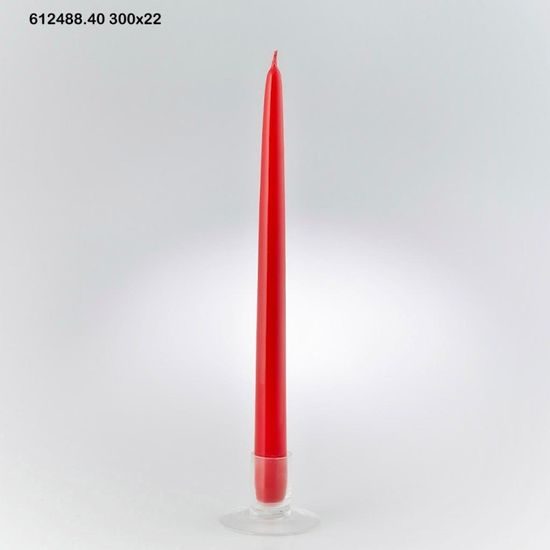 Sviečka dlhá červená sada 2ks, 30x2,2, cm