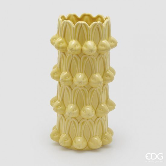 Keramická váza Easter Rabbit žlutá, 32x16 cm