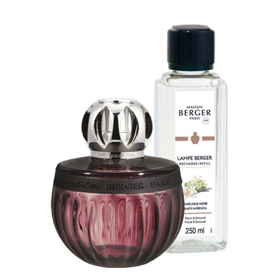 Maison Berger Paris – katalytická lampa Duality švestková + náplň Černá Angelika 250 ml